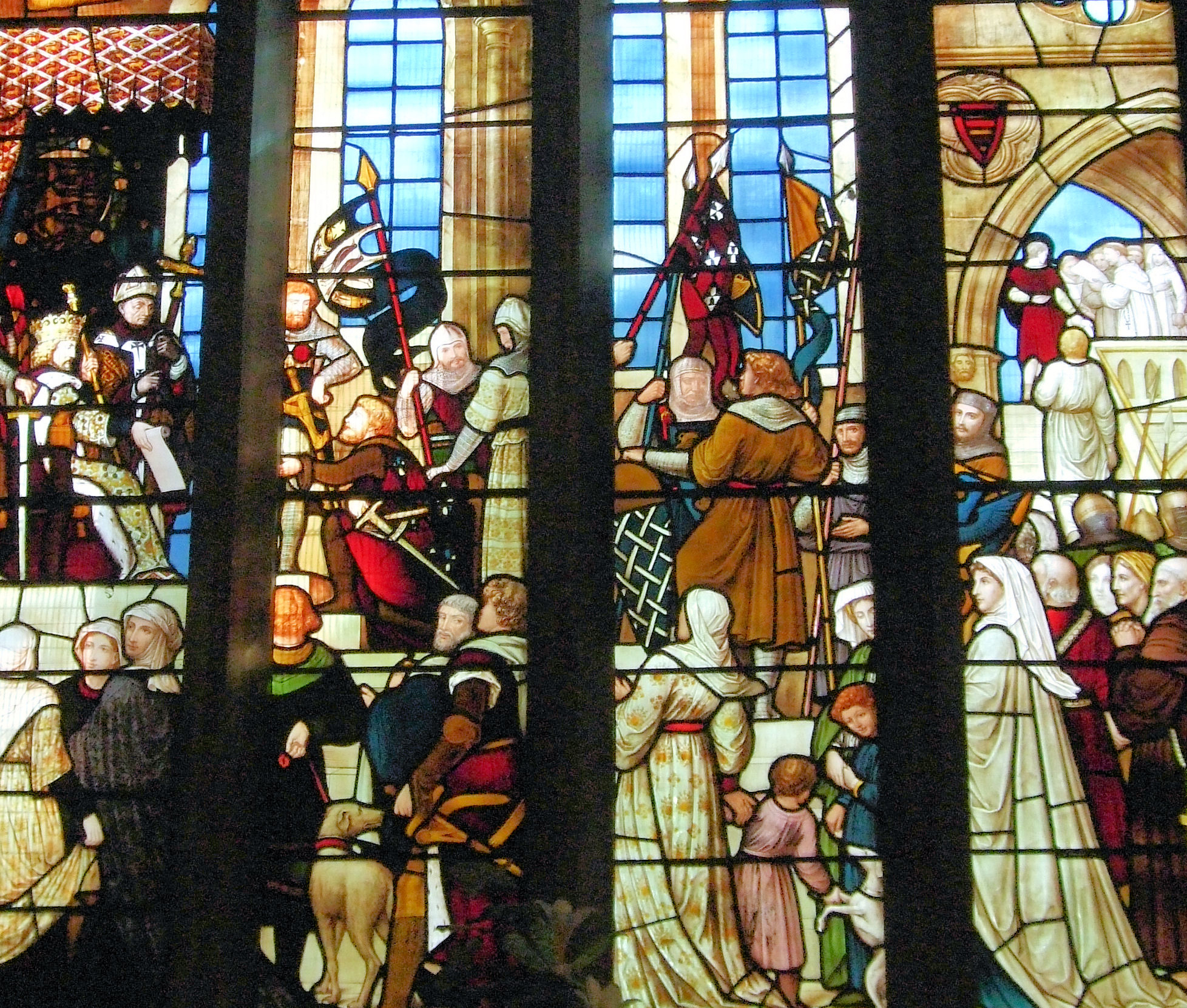 Henry III depicted in stained glass, chapel of the Maison Dieu, 19th century. Photograph by Jim Linwood